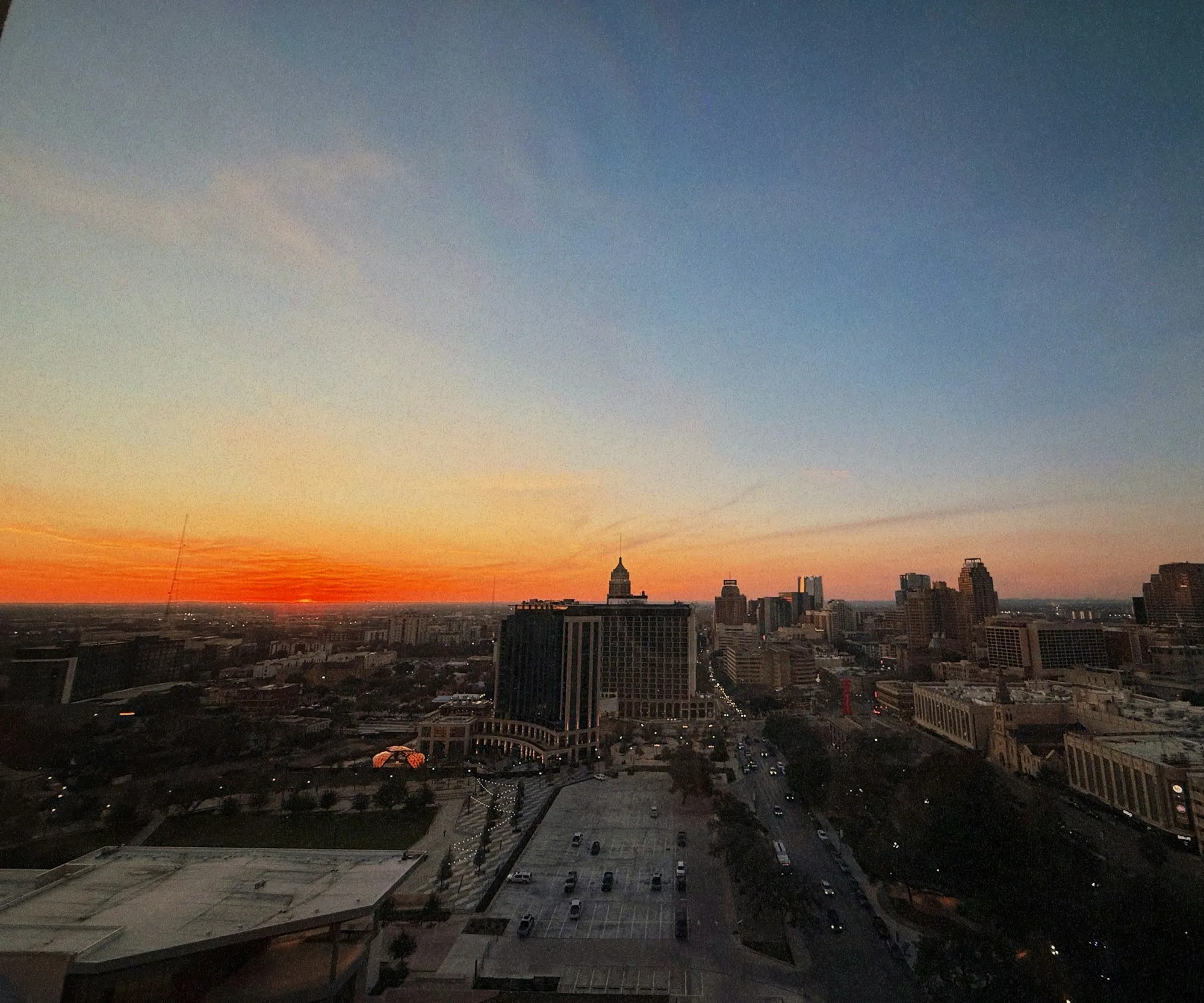 Downtown San Antonio skyline with the Tower of the Americas